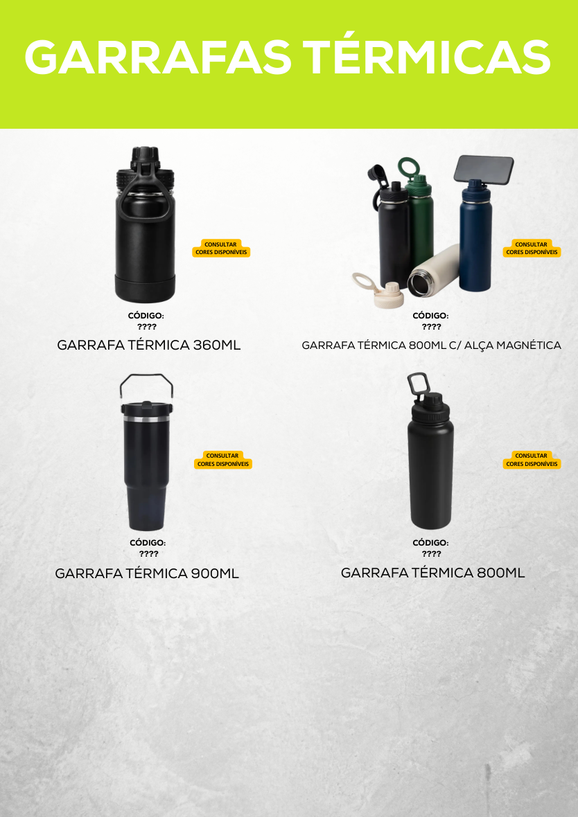 Modelos de garrafas térmicas